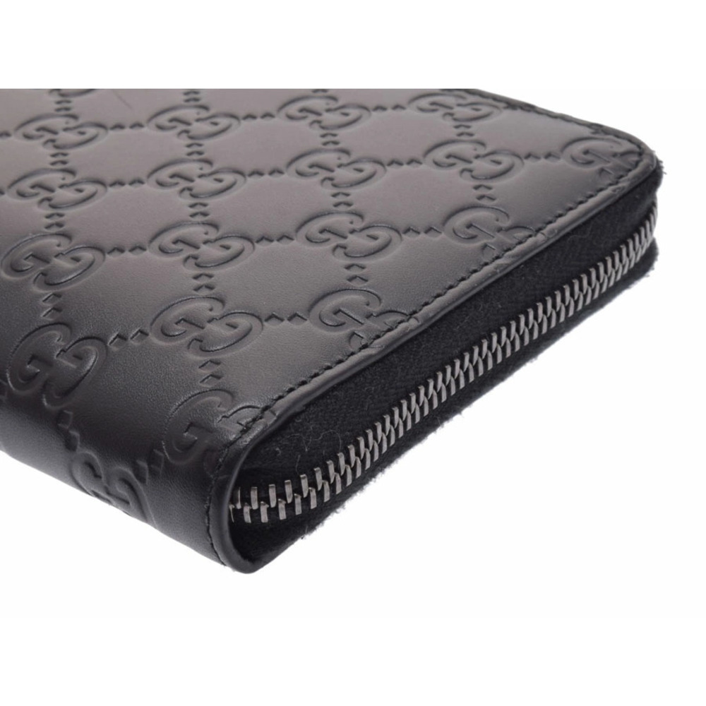 Gucci Guccissima Round Organizer Calfskin Black Long Wallet - Picture 4 of 8